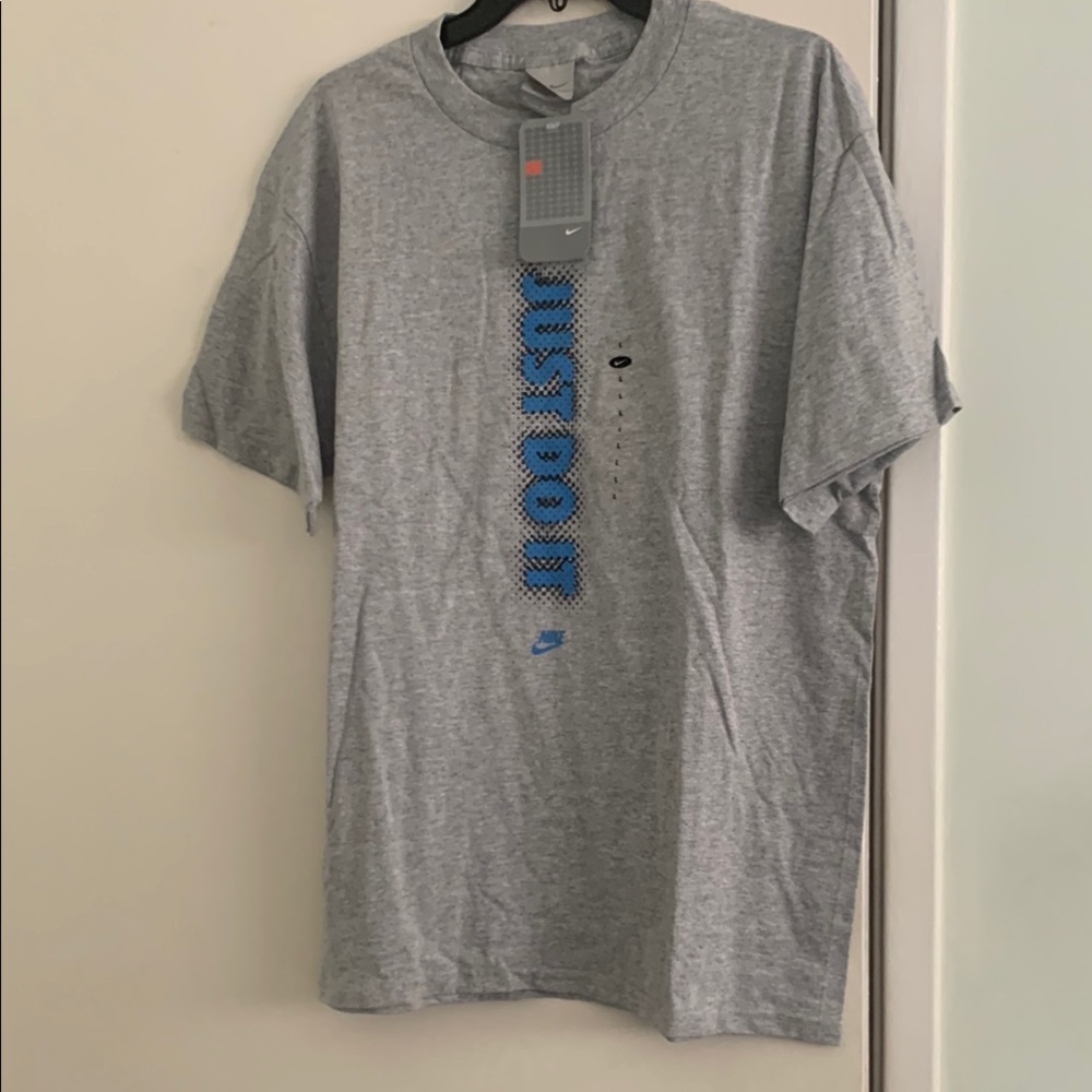 Nike Gray and Blue Short Sleeve Tee
